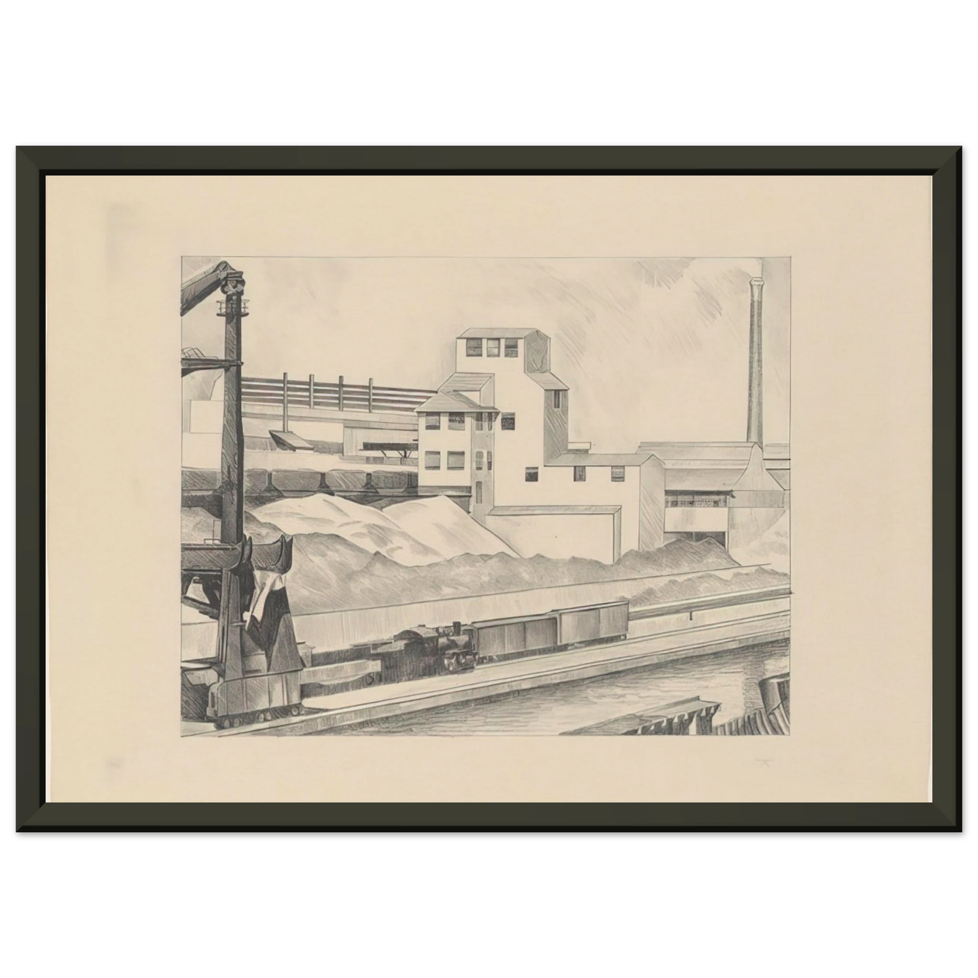 Charles Sheeler  Industrial Series 1  1928 Framed Art Print  - Aluminum Frame - 40x50 cm / 16x20 inches