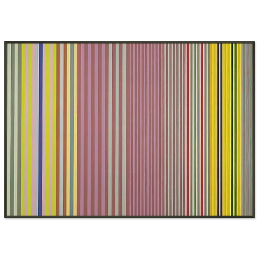 Gene Davis  Halifax  1969 Framed Art Print  - Aluminum Frame - 21x29.7 cm / 8x12"