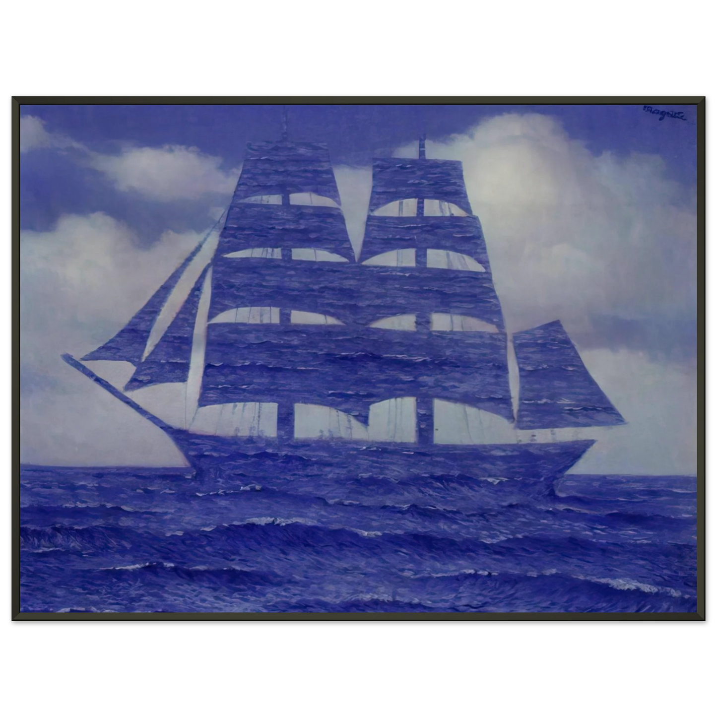 Rene Magritte  THE SEDUCER 1953 Framed Art Print  - Aluminum Frame - 60x80 cm / 24x32 inches