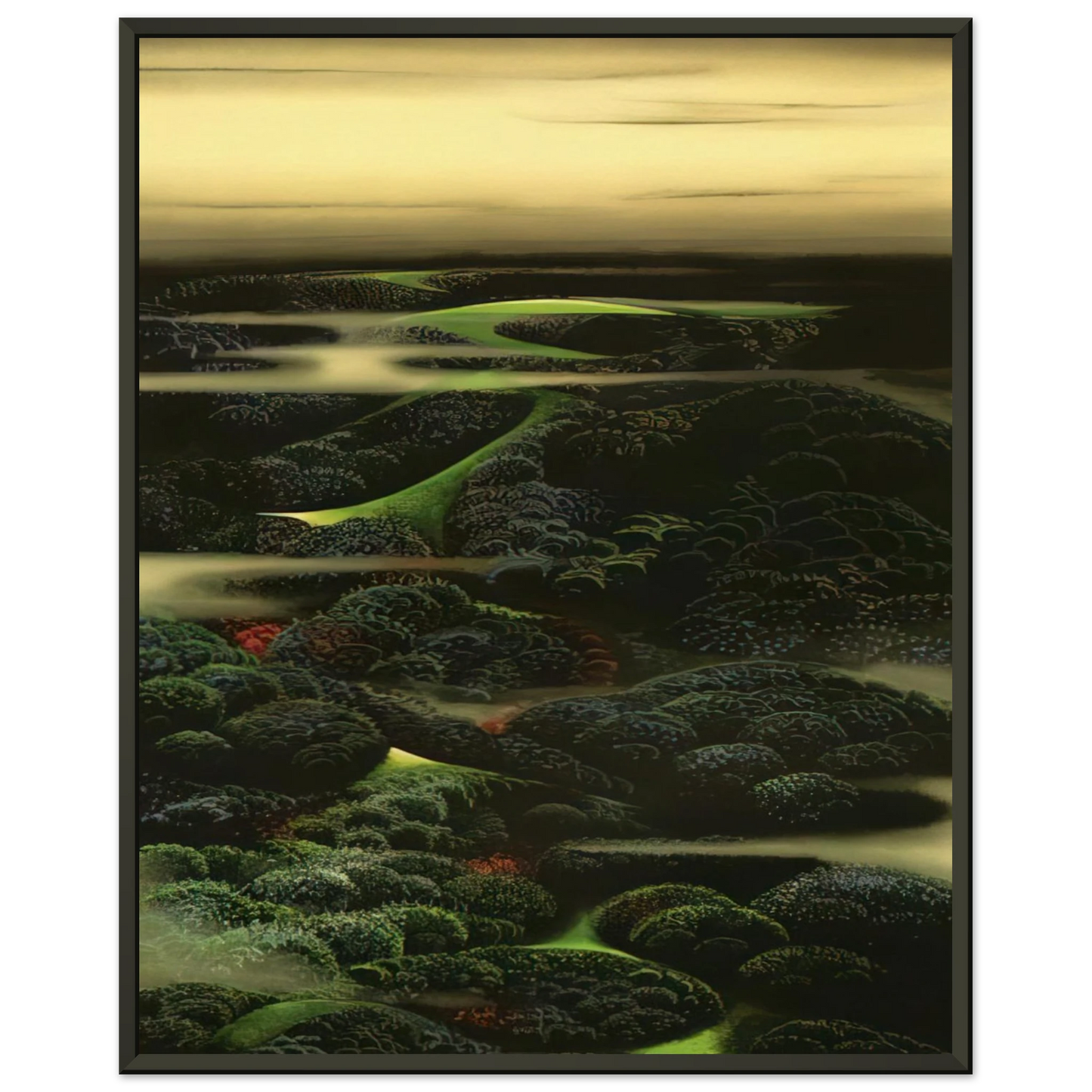 Eyvind Earle  Twilight Framed Art Print  - Aluminum Frame - 40x50 cm / 16x20 inches