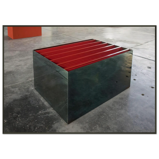 Donald Judd  Untitled The Block  1965 Framed Art Print  - Aluminum Frame - 21x29.7 cm / 8x12"