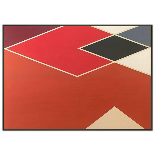 Larry Zox  Tikke from the Diamond Cut Series  1968 Framed Art Print  - Aluminum Frame - 21x29.7 cm / 8x12"