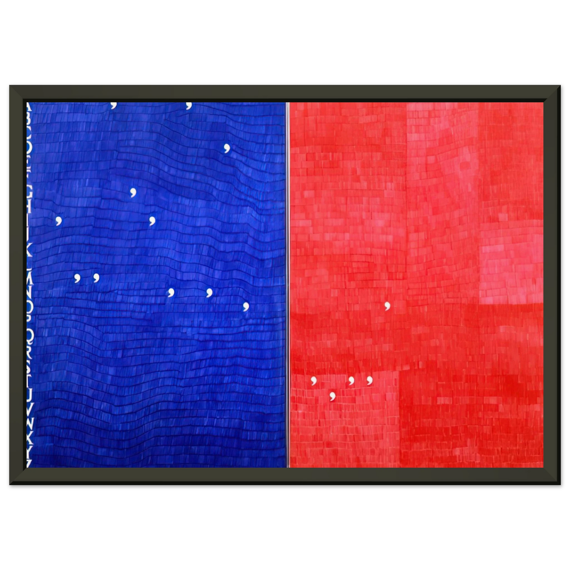 Alighiero Boetti  IMMAGINANDO TUTTO 1982 Framed Art Print  - Aluminum Frame - 60x80 cm / 24x32 inches