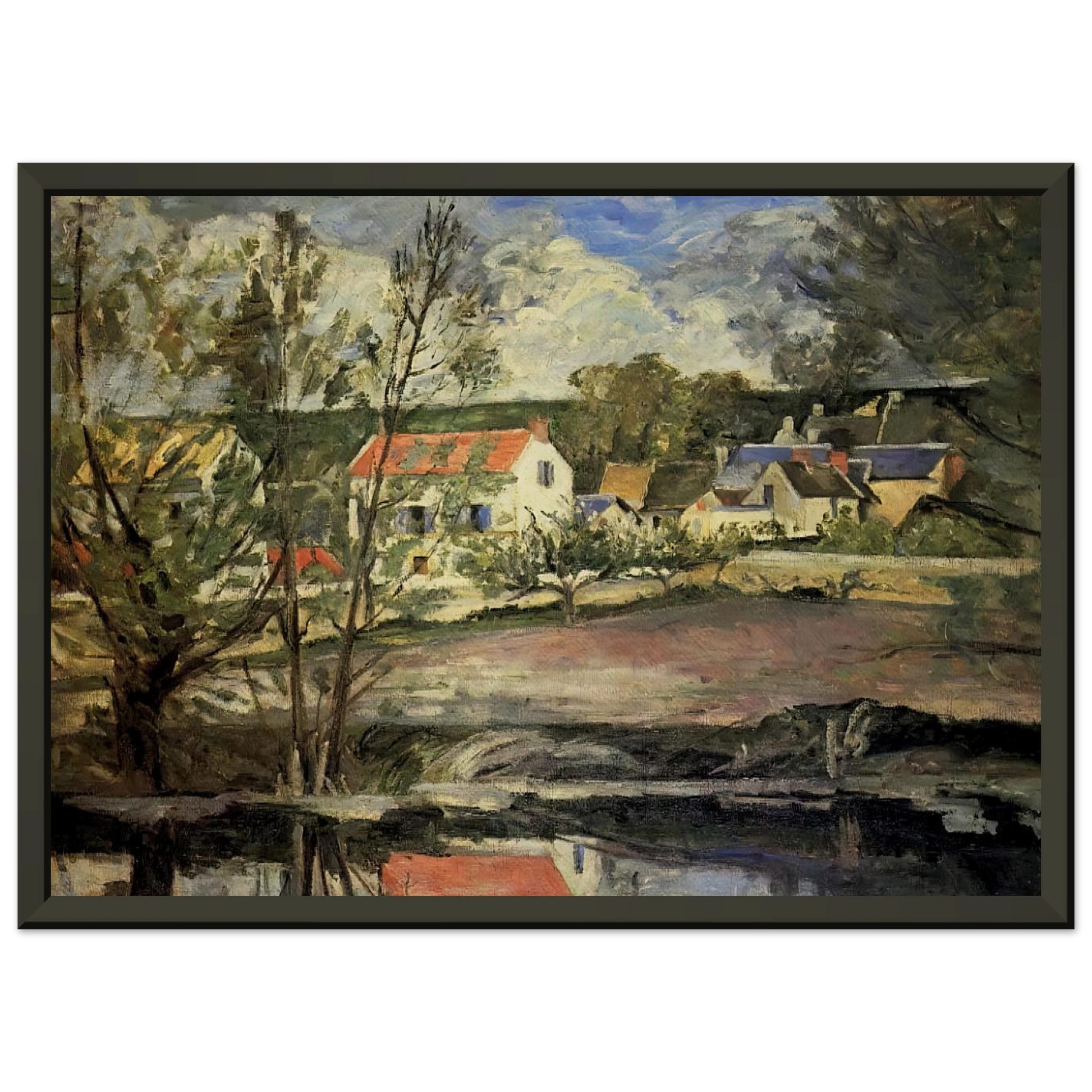 Paul Cezanne  In the Oise Valley Framed Art Print  - Aluminum Frame - 70x100 cm / 28x40 inches