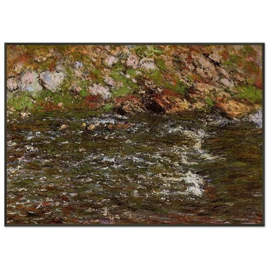 claude monet  Torrent of the Petite Creuse at Fresselines Framed Art Print  - Aluminum Frame - 21x29.7 cm / 8x12"