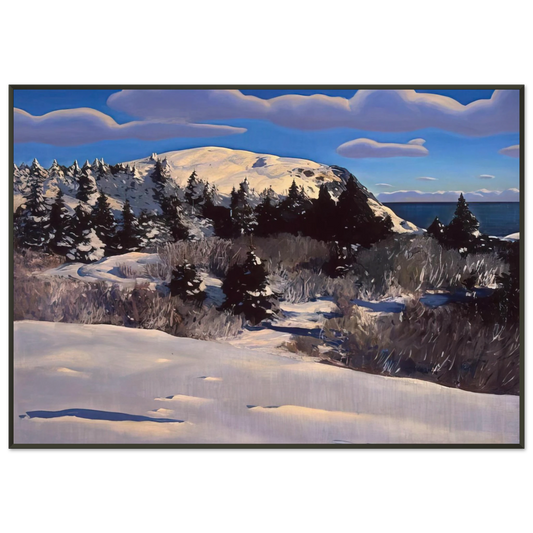 Rockwell Kent  Maine Headland Winter Framed Art Print  - Aluminum Frame - 21x29.7 cm / 8x12"