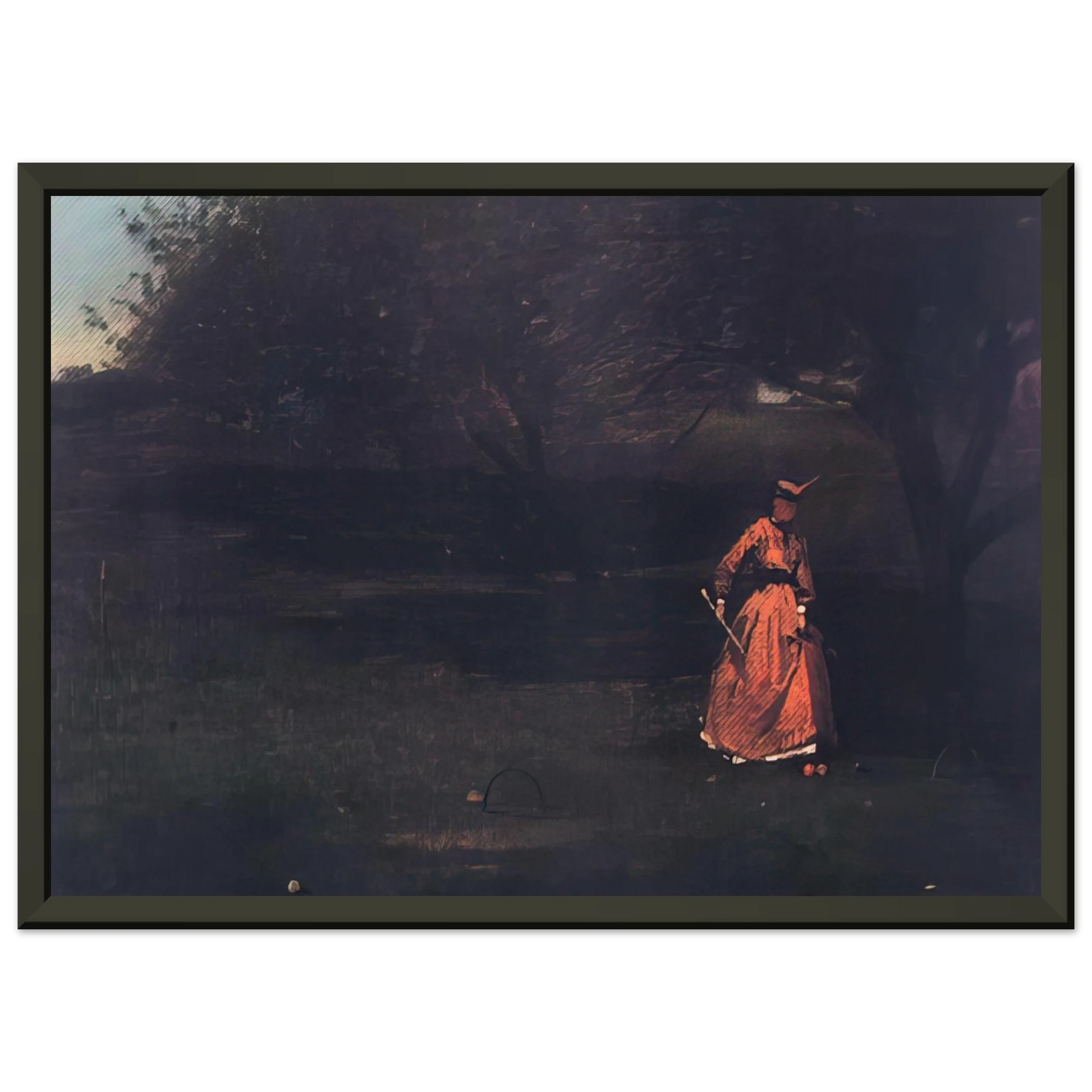 Winslow Homer  CROQUET PLAYERS 1 Framed Art Print  - Aluminum Frame - 40x50 cm / 16x20 inches