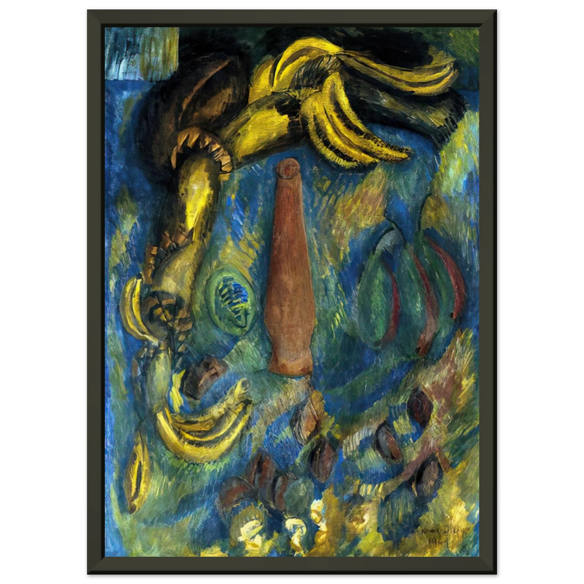Raoul Dufy  STILL LIFE WITH BANANAS 1909 Framed Art Print  - Aluminum Frame - 60x80 cm / 24x32 inches