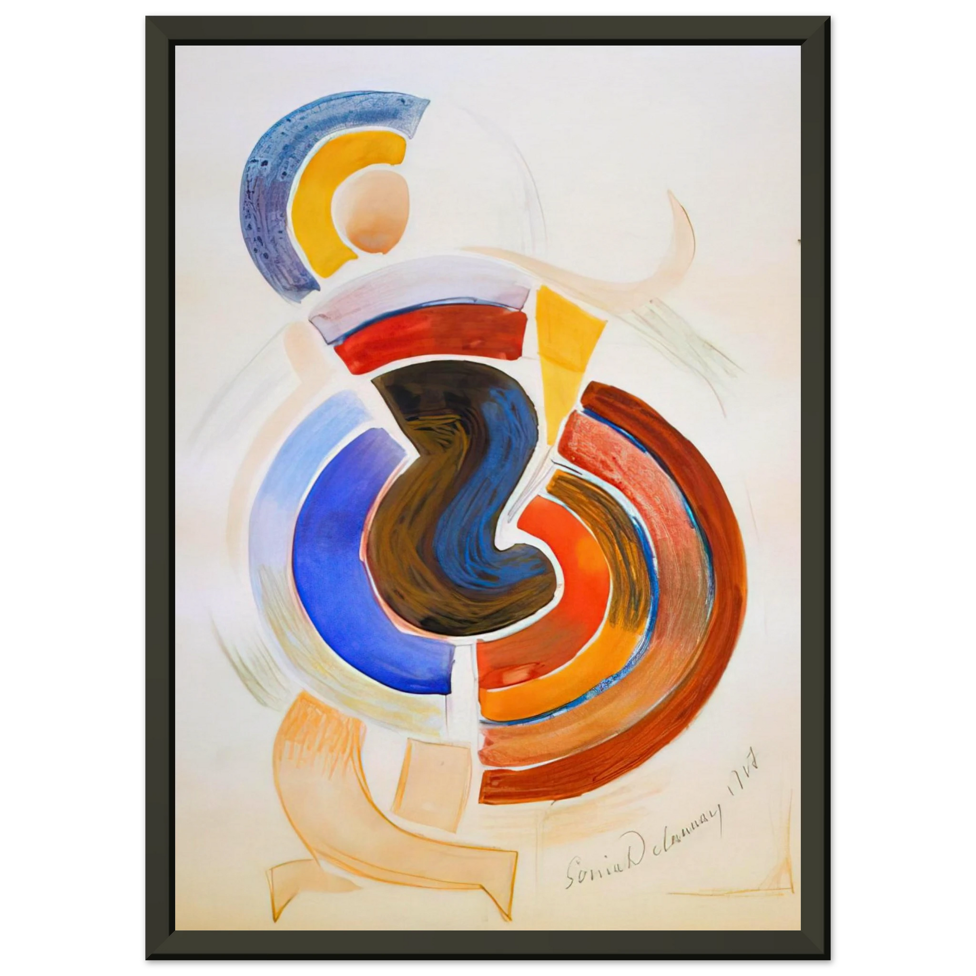 Sonia Delaunay  UTITLED Framed Art Print  - Aluminum Frame - 60x80 cm / 24x32 inches