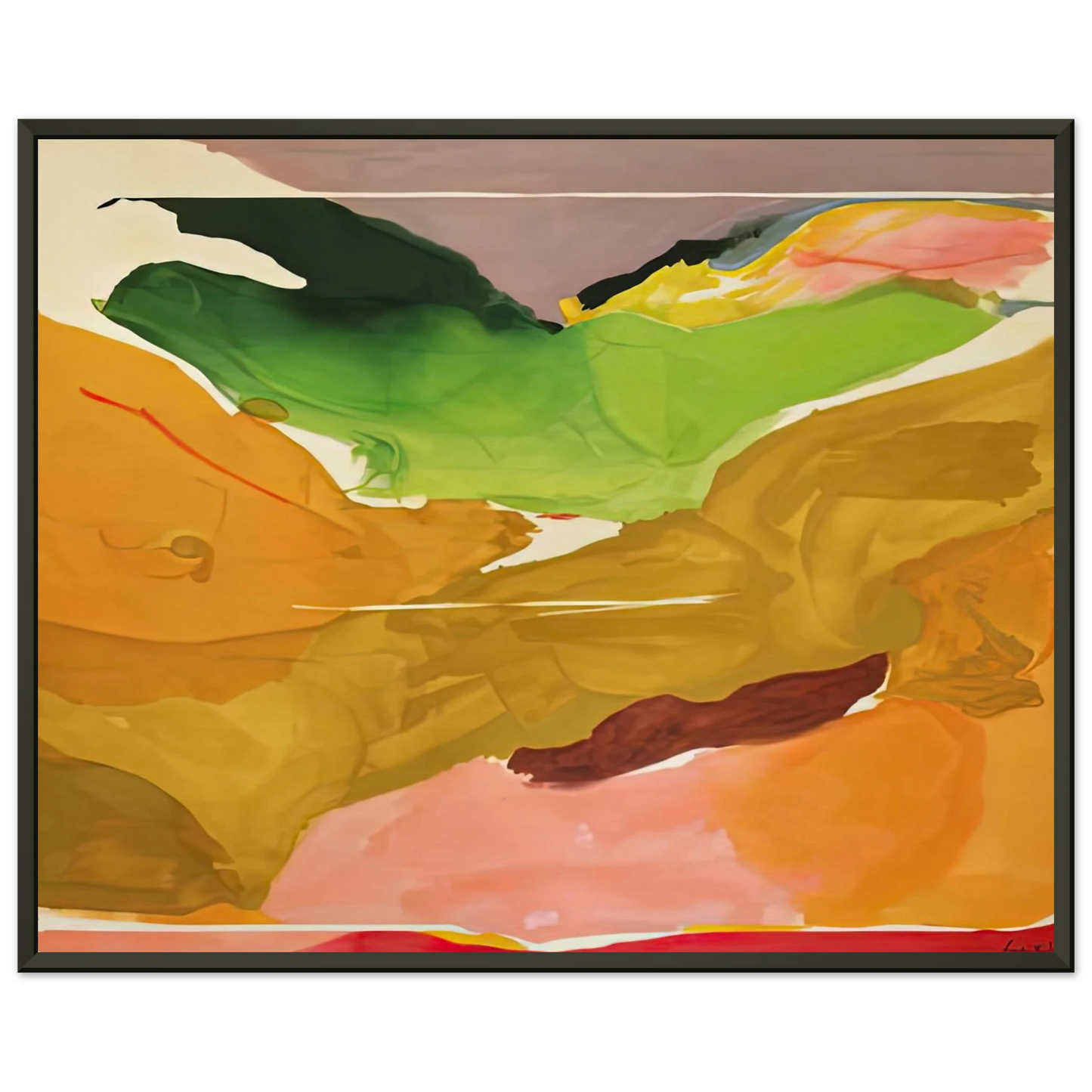 Helen Frankenthaler  Nature Abhors a Vacuum 1973 Framed Art Print  - Aluminum Frame - 70x100 cm / 28x40 inches