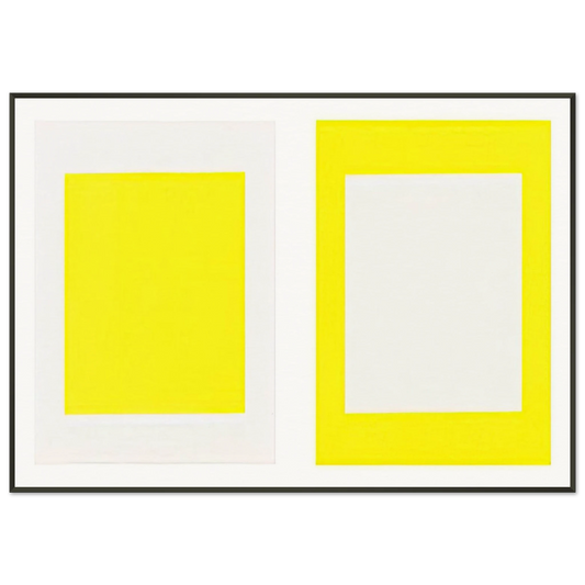 Donald Judd  Untitled Cadmium Yellow Light  1990 Framed Art Print  - Aluminum Frame - 21x29.7 cm / 8x12"