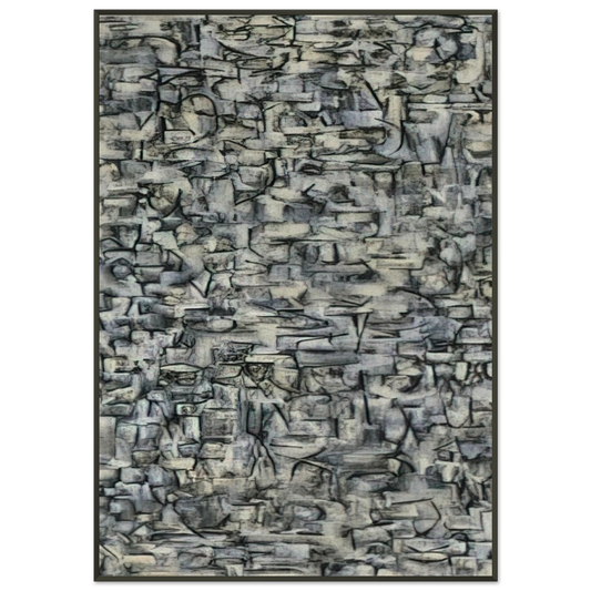 Ad Reinhardt  Number 22  1949 Framed Art Print  - Aluminum Frame - 21x29.7 cm / 8x12"