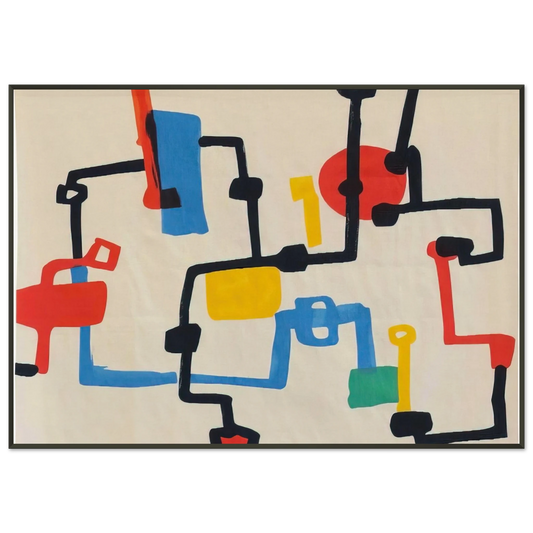 Etel Adnan  Oil Fields Framed Art Print  - Aluminum Frame - 21x29.7 cm / 8x12"