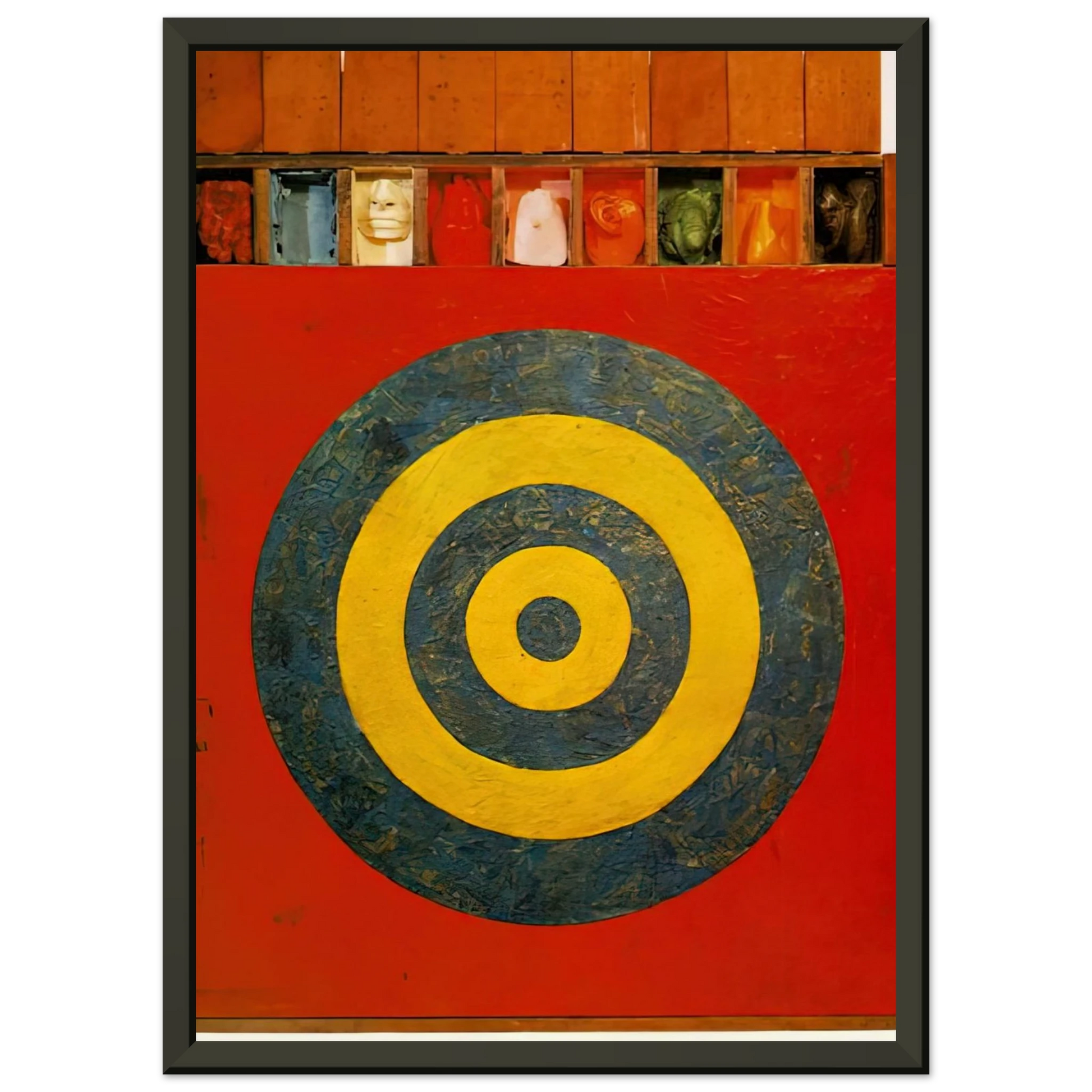 Jasper Johns  TARGET WITH PLASTER CASTS 1955 Framed Art Print  - Aluminum Frame - 60x80 cm / 24x32 inches