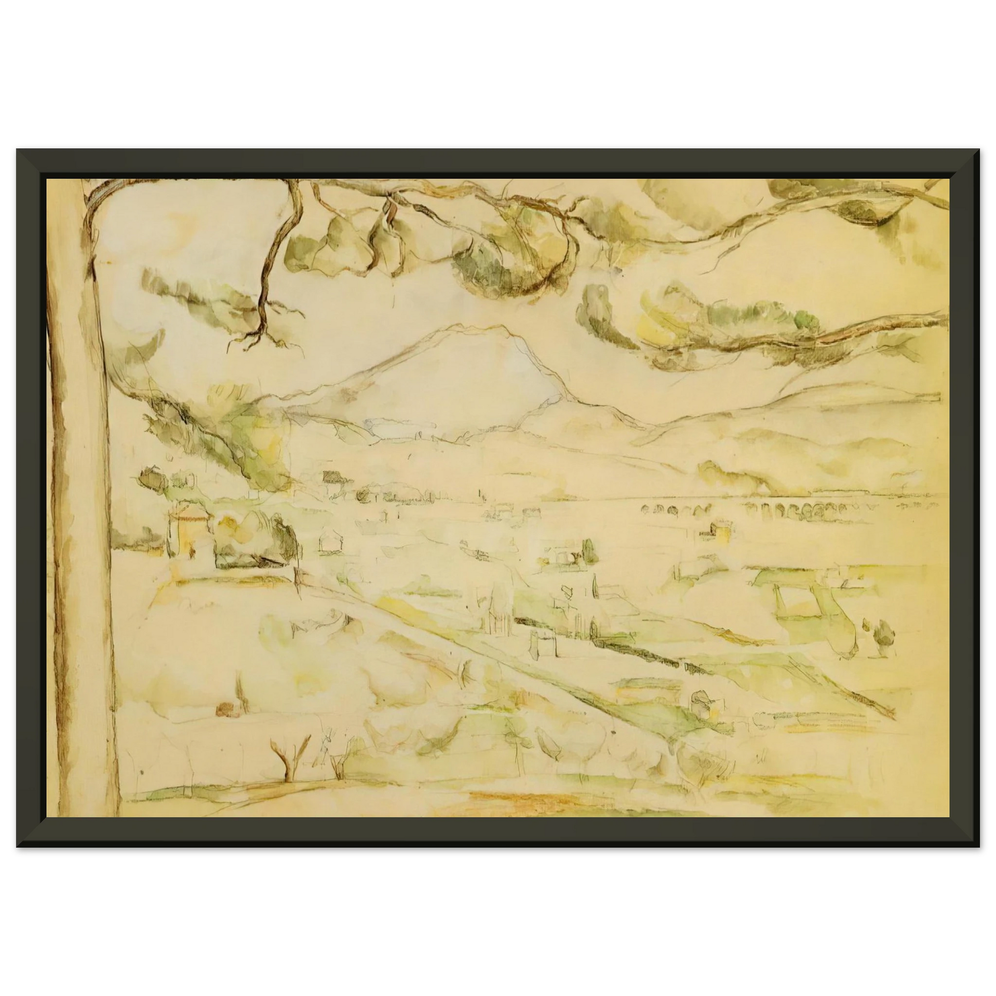 Paul Cezanne  The Arc Valley Framed Art Print  - Aluminum Frame - 60x80 cm / 24x32 inches