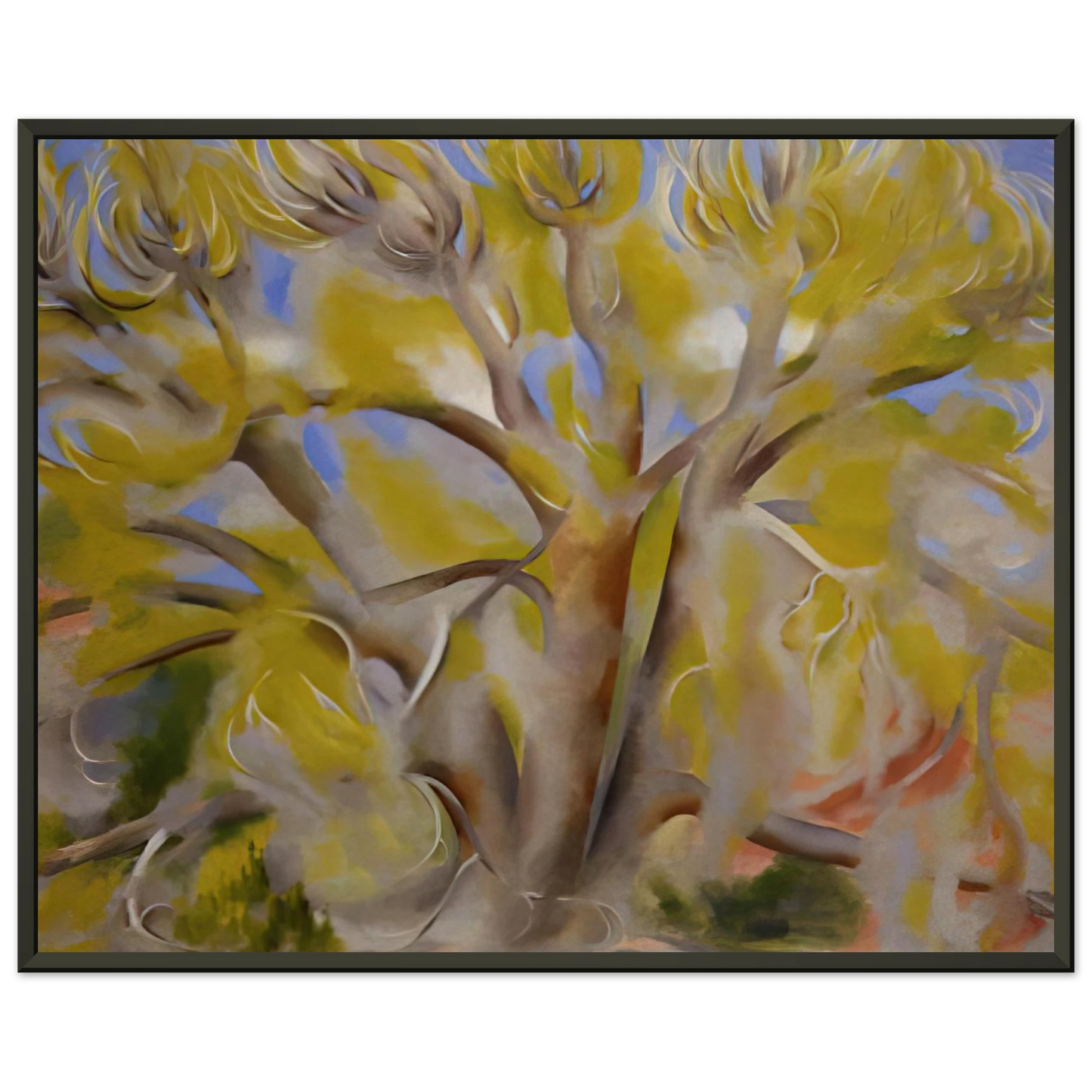 Georgia OKeeffe  Spring Tree No 1 Framed Art Print  - Aluminum Frame - 40x50 cm / 16x20 inches