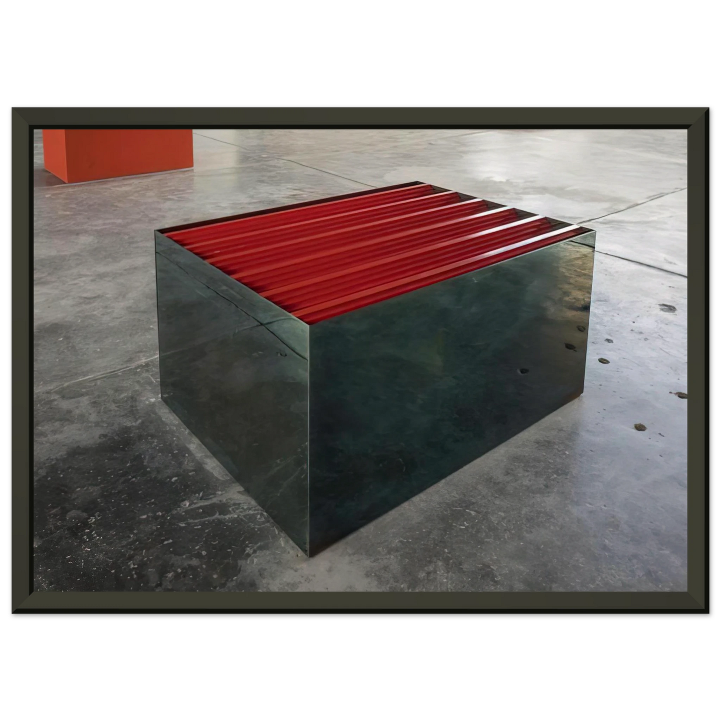 Donald Judd  Untitled The Block  1965 Framed Art Print  - Aluminum Frame - 70x100 cm / 28x40 inches
