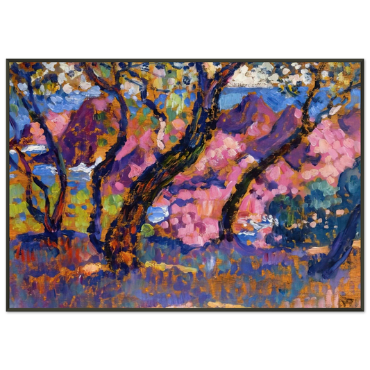 Theo van Rysselberghe  IN THE SHADE OF THE PINES STUDY 1905 Framed Art Print  - Aluminum Frame - 21x29.7 cm / 8x12"