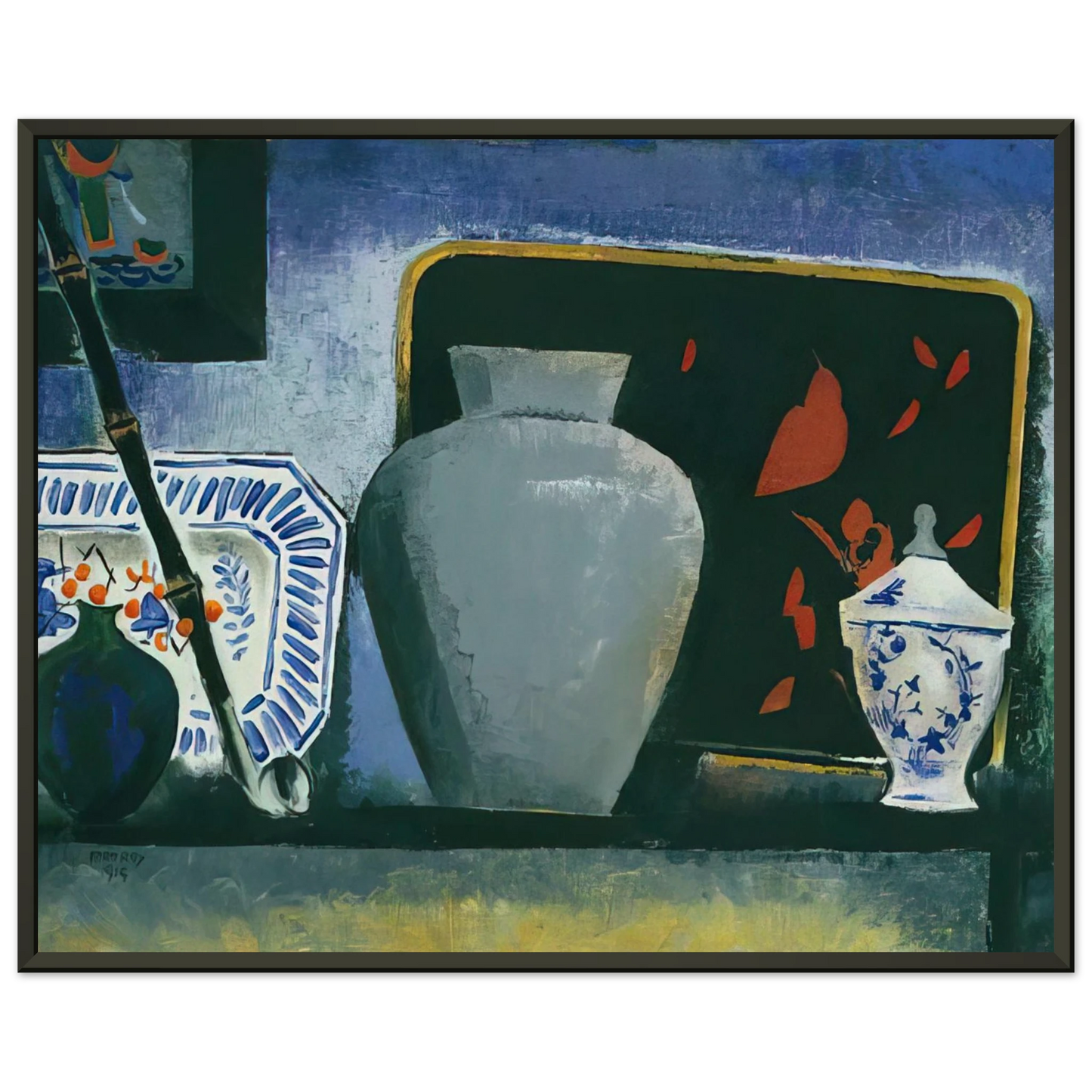 Man Ray  THE BLACK TRAY Framed Art Print  - Aluminum Frame - 40x50 cm / 16x20 inches