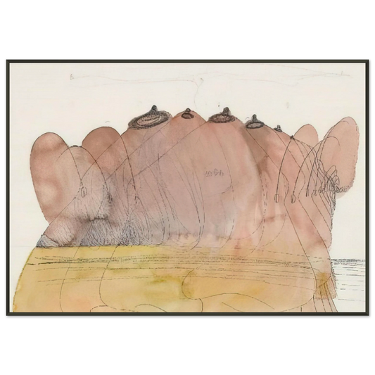 Dieter Roth  Untitled  1974 Framed Art Print  - Aluminum Frame - 21x29.7 cm / 8x12"