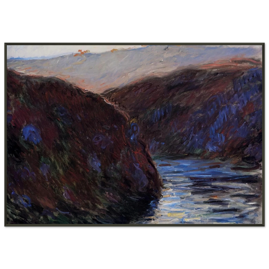 claude monet  The Creuse Valley Evening Effect Framed Art Print  - Aluminum Frame - 21x29.7 cm / 8x12"