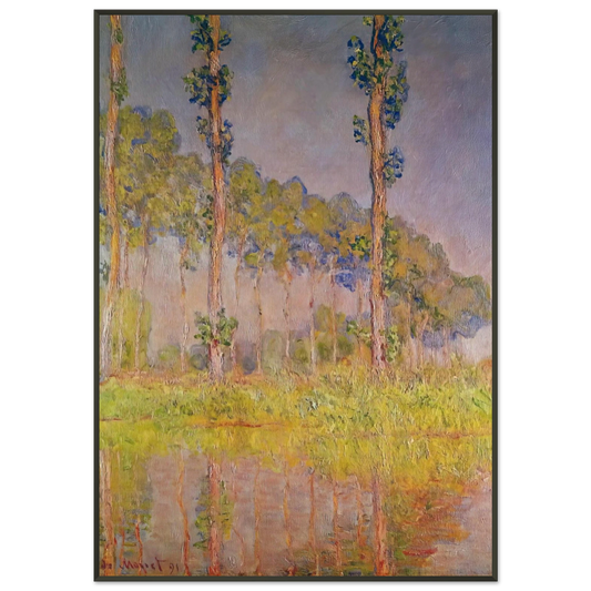 claude monet  Three Trees in Spring Framed Art Print  - Aluminum Frame - 21x29.7 cm / 8x12"