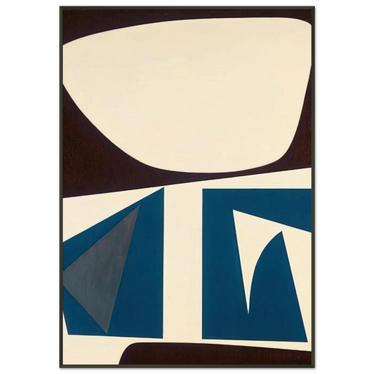 Will Barnet  Untitled  Abstract  Indian Space painting Framed Art Print  - Aluminum Frame - 21x29.7 cm / 8x12"