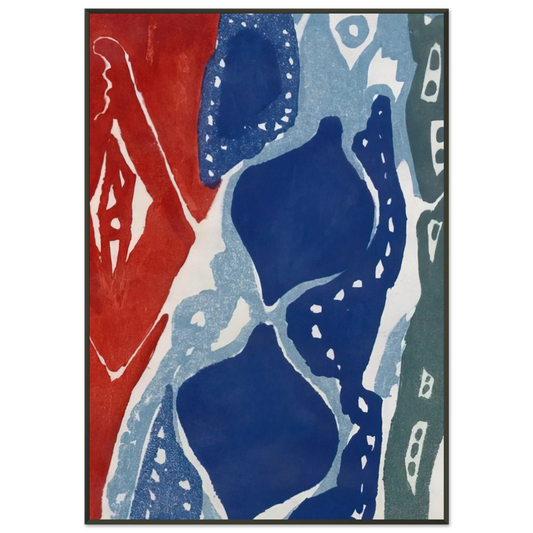 Ernst Wilhelm Nay  Farbaquatinta 19657  1965 Framed Art Print  - Aluminum Frame - 21x29.7 cm / 8x12"