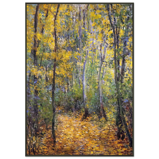 claude monet  Wood Lane Framed Art Print  - Aluminum Frame - 21x29.7 cm / 8x12"