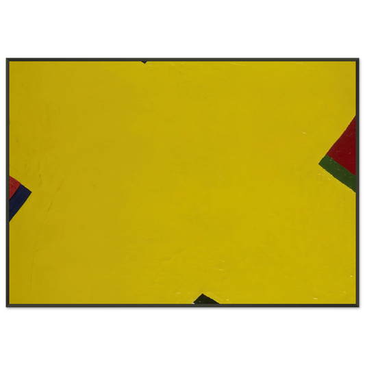 Al Held  Yellow Framed Art Print  - Aluminum Frame - 21x29.7 cm / 8x12"