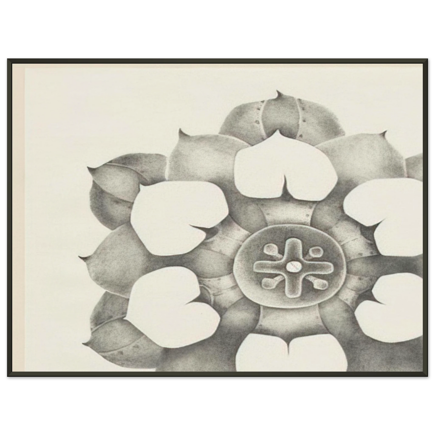 Lee Bontecou  TENTH STONE 1968 Framed Art Print  - Aluminum Frame - 40x50 cm / 16x20 inches