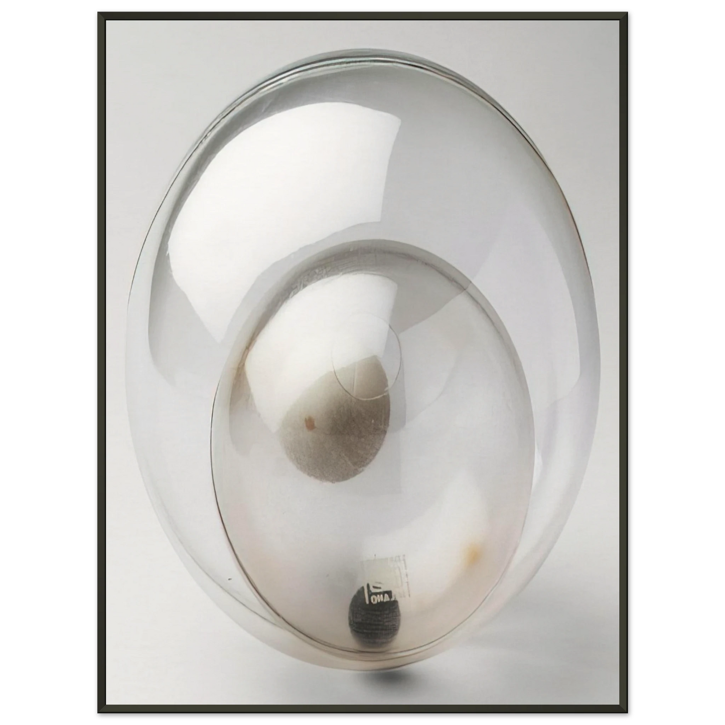 Bruno Munari  Double Spheres Object  1963 Framed Art Print  - Aluminum Frame - 60x80 cm / 24x32 inches