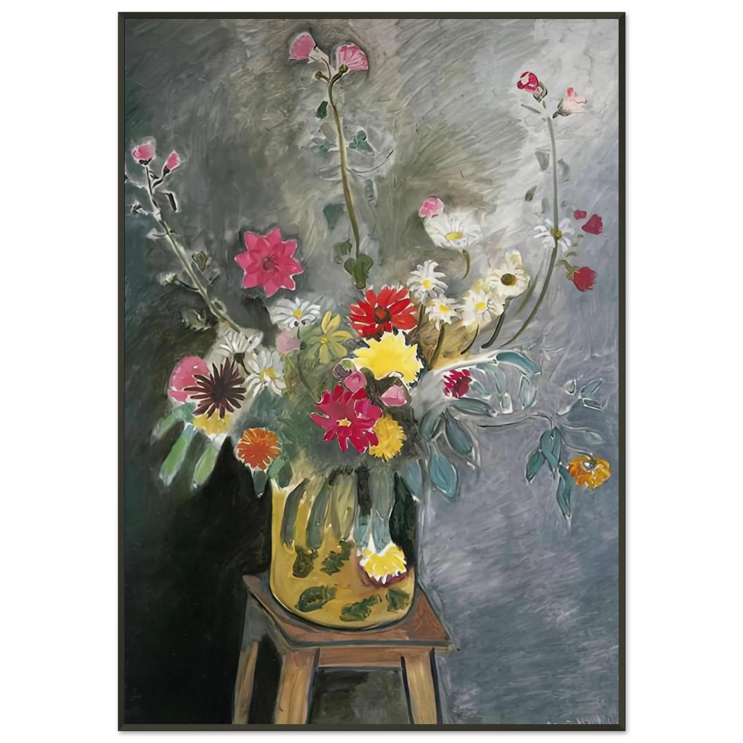 Henri Matisse  BOUQUET OF MIXED FLOWERS 1917 Framed Art Print  - Aluminum Frame - 21x29.7 cm / 8x12"
