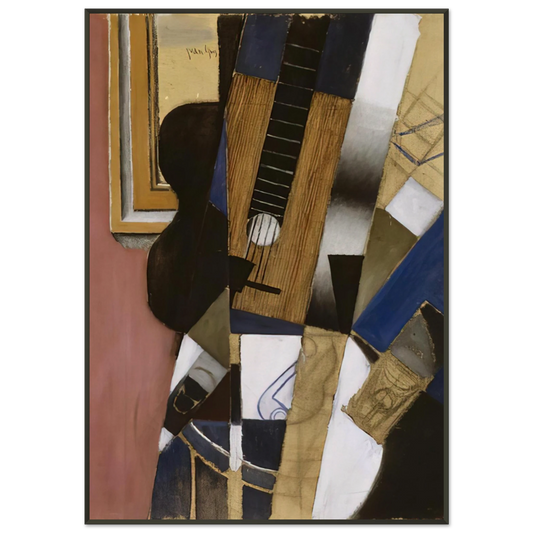 Juan Gris  GUITAR AND PIPE 1913 Framed Art Print  - Aluminum Frame - 21x29.7 cm / 8x12"