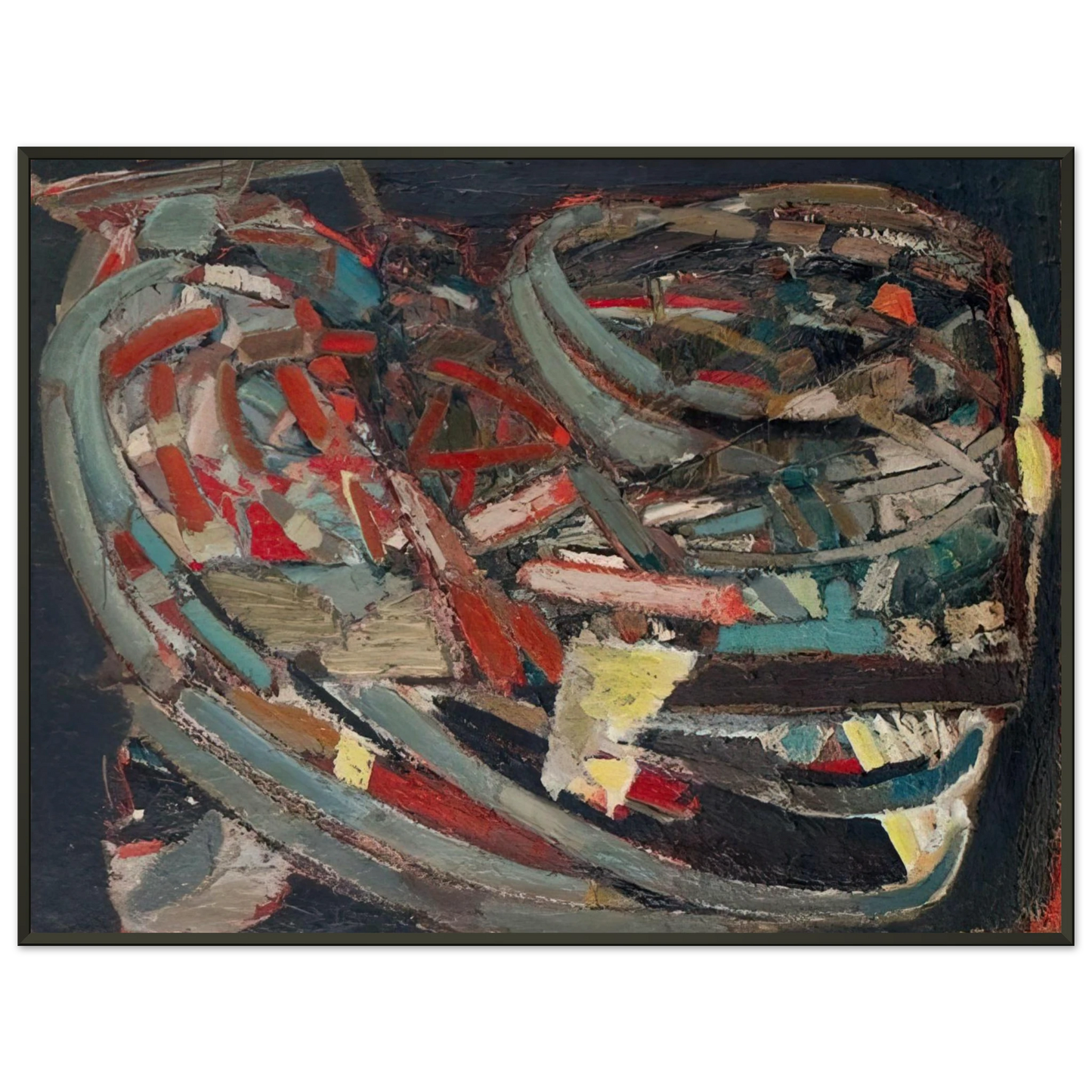 Nicolas de Stael  Composition  1947 Framed Art Print  - Aluminum Frame - 40x50 cm / 16x20 inches