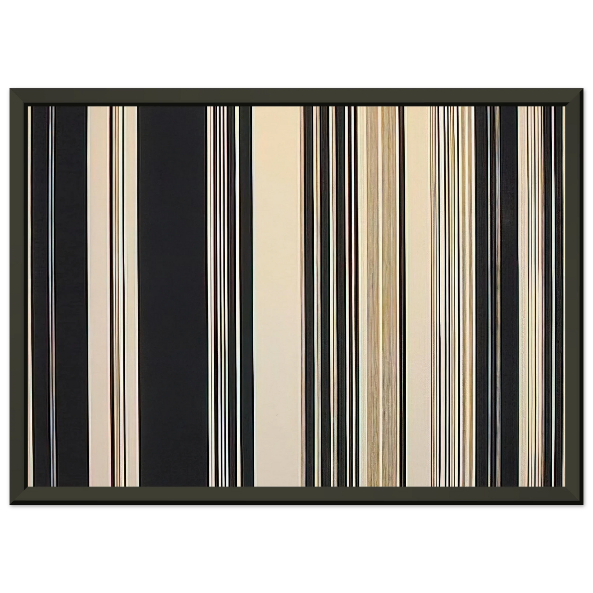 Gene Davis  Black Panther  1970 Framed Art Print  - Aluminum Frame - 70x100 cm / 28x40 inches