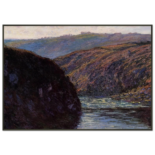 claude monet  Valley of the Creuse Afternoon Sunlight Framed Art Print  - Aluminum Frame - 21x29.7 cm / 8x12"