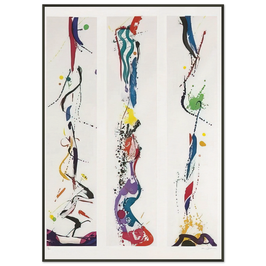 Sam Francis  Untitled  Lembark I92  Framed Art Print  - Aluminum Frame - 21x29.7 cm / 8x12"