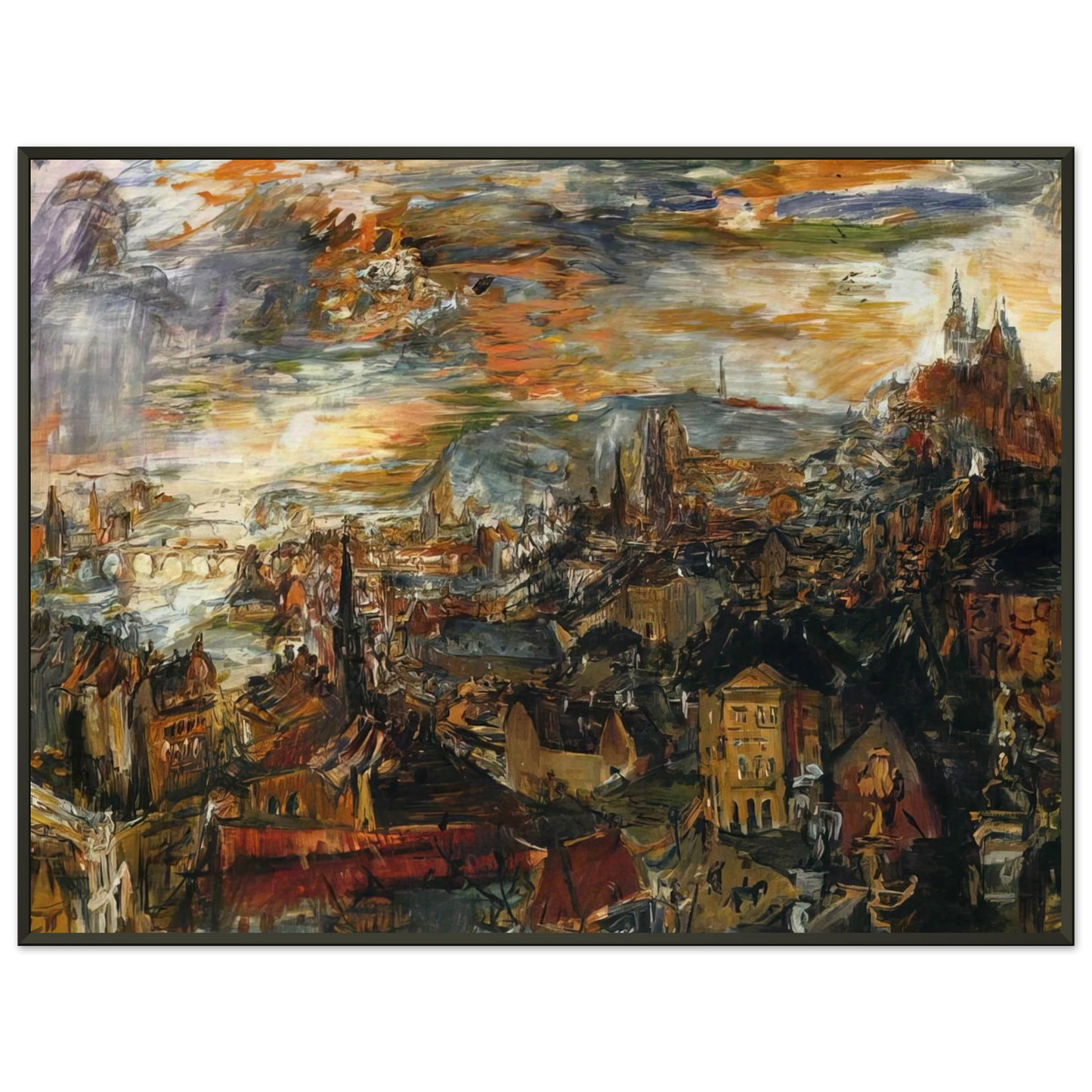 OSKAR KOKOSCHKA  NOTDETECTED235890 Framed Art Print  - Aluminum Frame - 60x80 cm / 24x32 inches