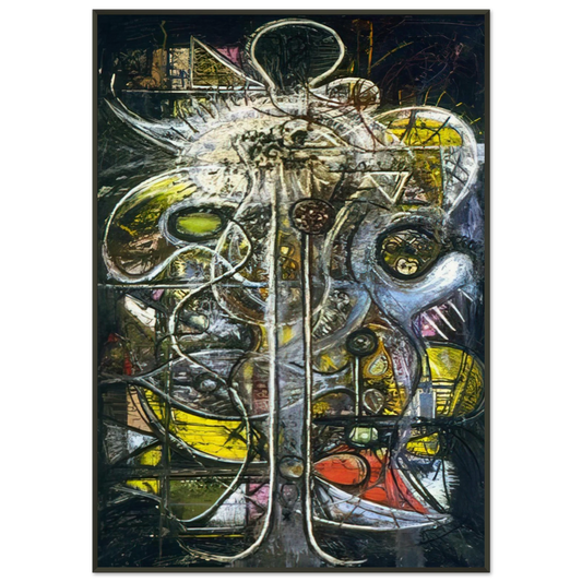 Richard PousetteDart  Comprehension of the Atom Crucifixion Framed Art Print  - Aluminum Frame - 21x29.7 cm / 8x12"