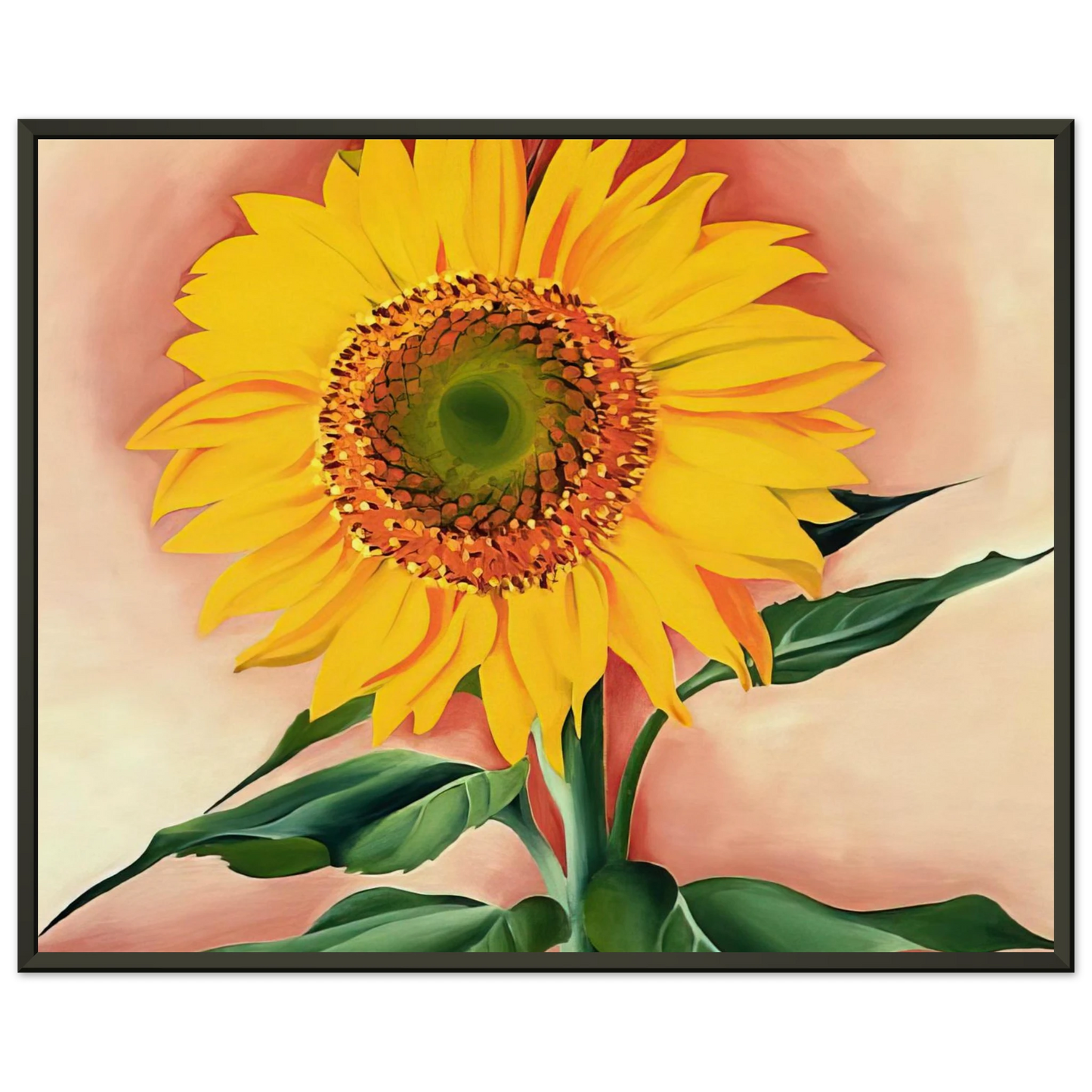 Georgia OKeeffe  A Sunflower from Maggie Framed Art Print  - Aluminum Frame - 60x80 cm / 24x32 inches
