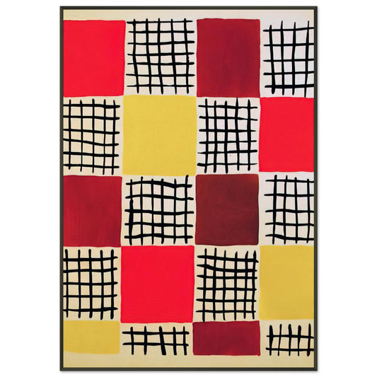 Sonia Delaunay  COMPOSITION 7 Framed Art Print  - Aluminum Frame - 21x29.7 cm / 8x12"