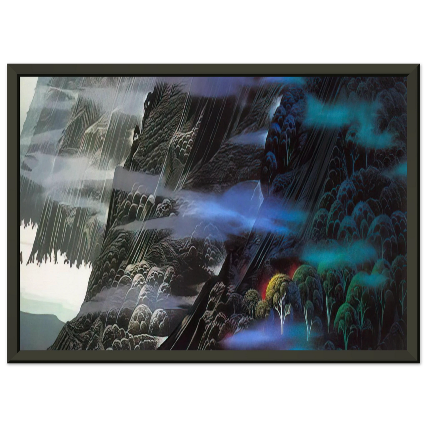 Eyvind Earle  Emerald Coast Framed Art Print  - Aluminum Frame - 60x80 cm / 24x32 inches