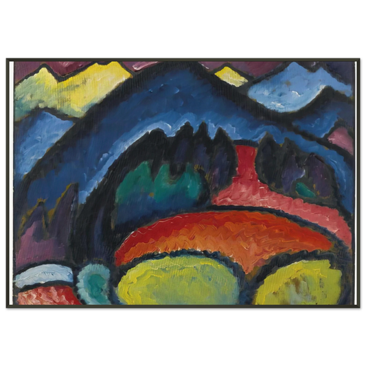 Alexej von Jawlensky  OBERSTDORF MOUNTAINS 1912 Framed Art Print  - Aluminum Frame - 21x29.7 cm / 8x12"