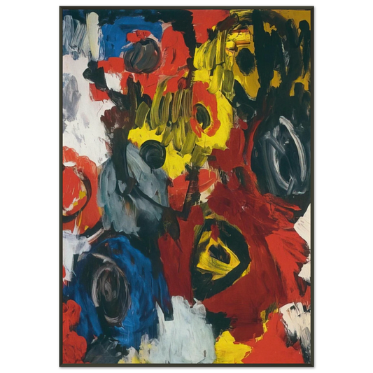 Ernst Wilhelm Nay  Furioso  1963 Framed Art Print  - Aluminum Frame - 21x29.7 cm / 8x12"