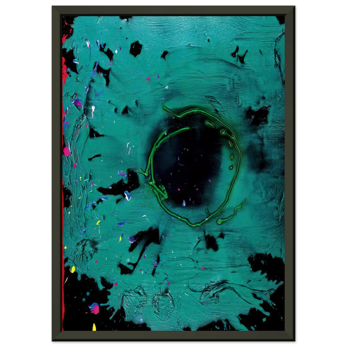 John Hoyland  Eyes That Dream  20308 Clifford Dies  2008 Framed Art Print  - Aluminum Frame - 70x100 cm / 28x40 inches