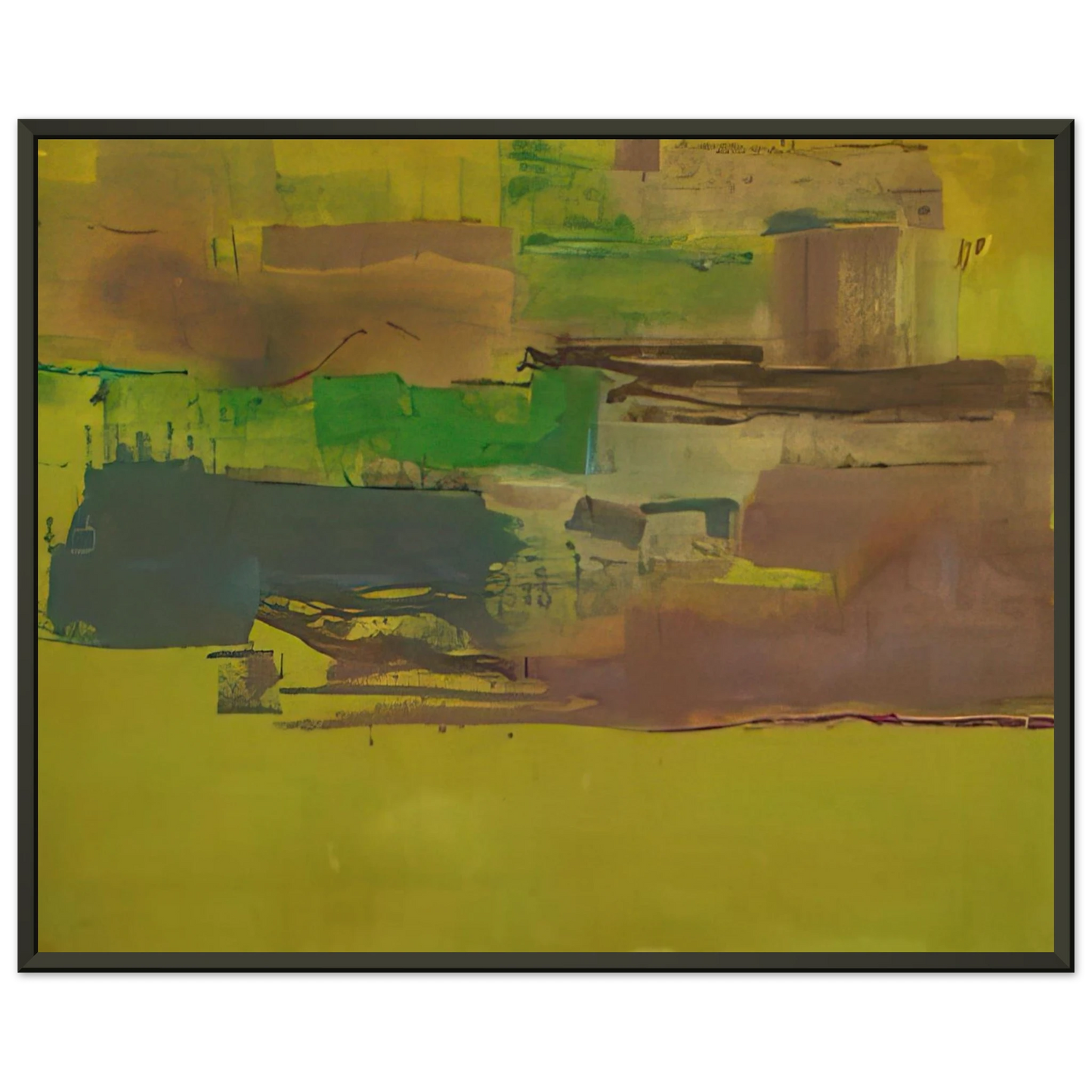 Helen Frankenthaler  August Deep  1978 Framed Art Print  - Aluminum Frame - 40x50 cm / 16x20 inches