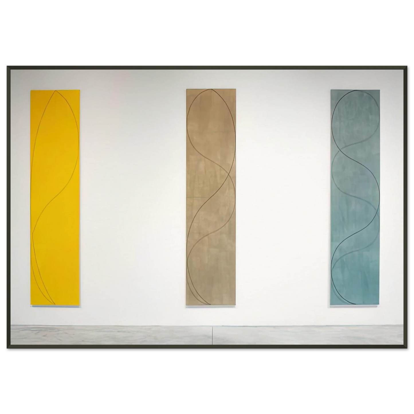 Robert Mangold  COLUMN PAINTINGS 2004 Framed Art Print  - Aluminum Frame - 21x29.7 cm / 8x12"