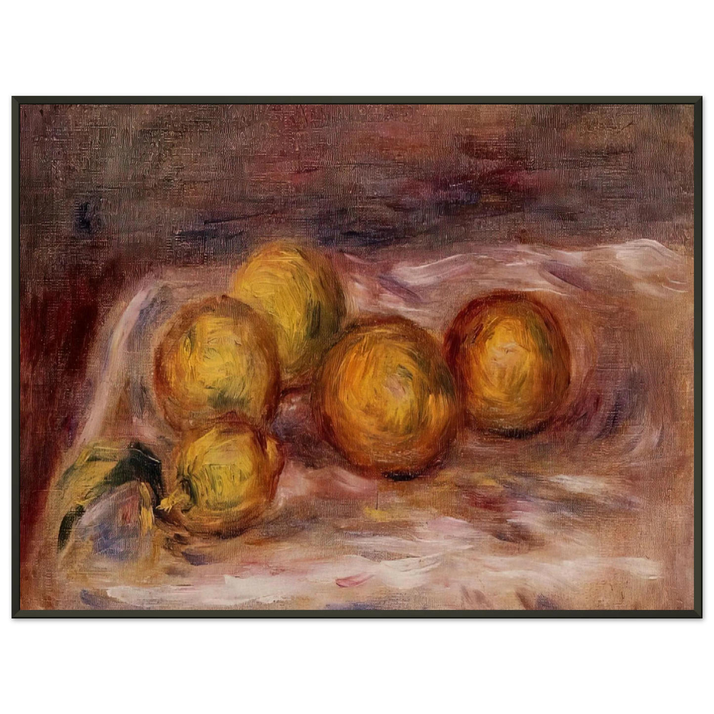 PierreAuguste Renoir  Lemons Framed Art Print  - Aluminum Frame - 40x50 cm / 16x20 inches