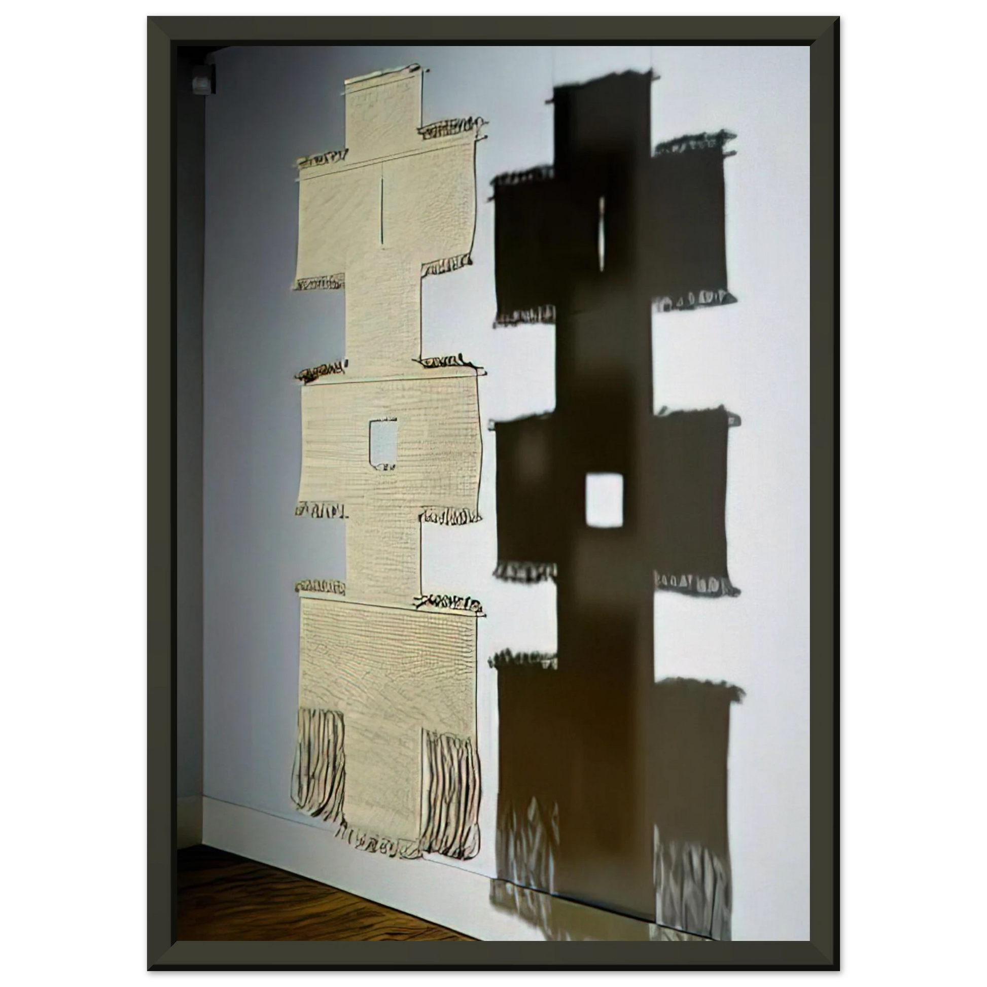 Lenore Tawney  PATH II 1966 Framed Art Print  - Aluminum Frame - 40x50 cm / 16x20 inches